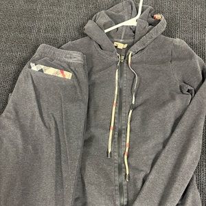 Burberry flared sweat suit and jacket sz small